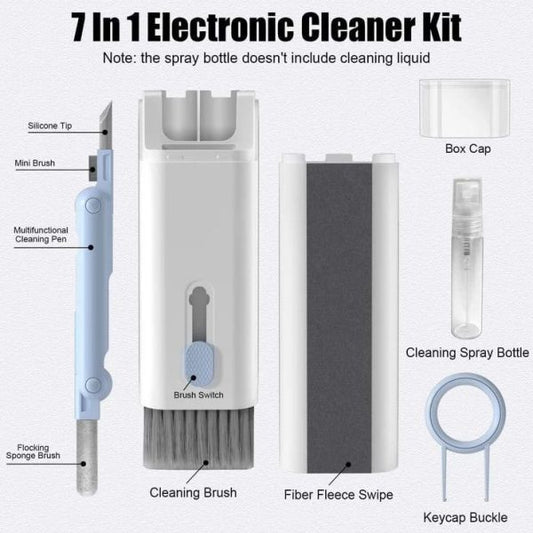 7 In 1 Kit Scalable Keyboard Cleaner Brush Earphone Cleaning Pen Cleaner Multifunction Cleaning Brush